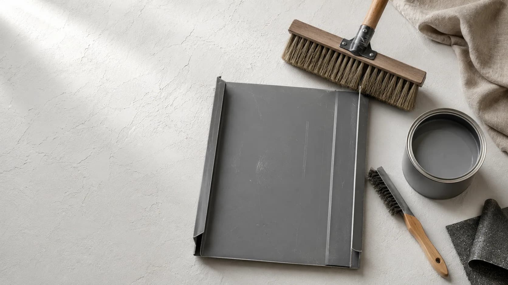 Kattomaalaus — välineet flat-lay